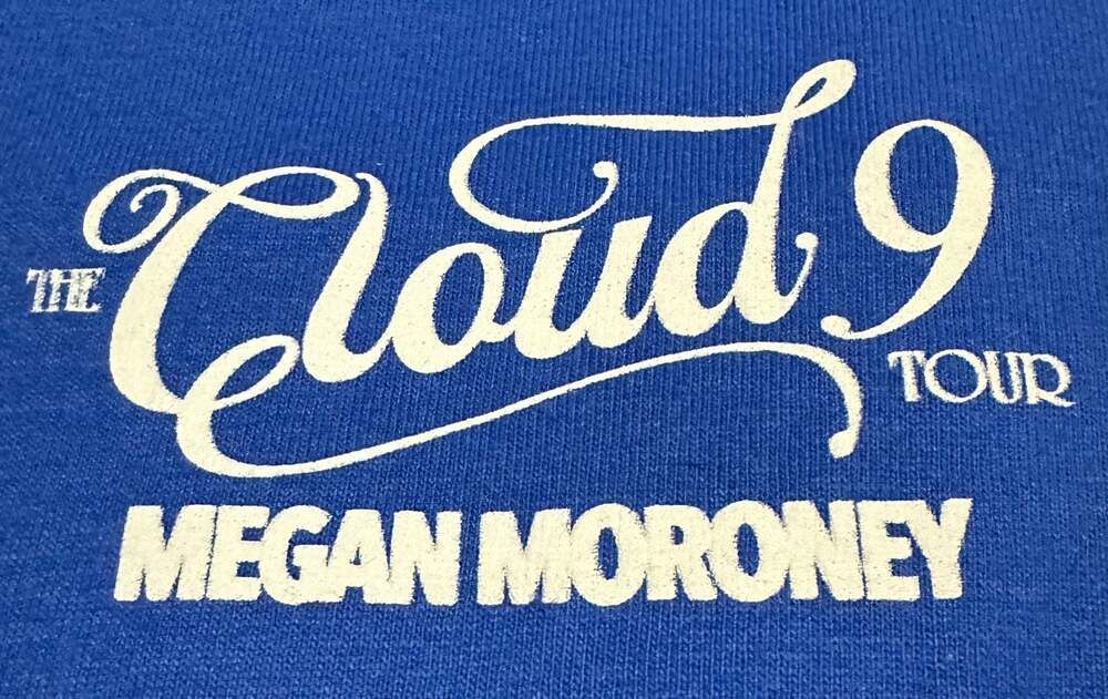 Megan Moroney The Cloud 9 Tour Graphic T-Shirt Blue, Size XL